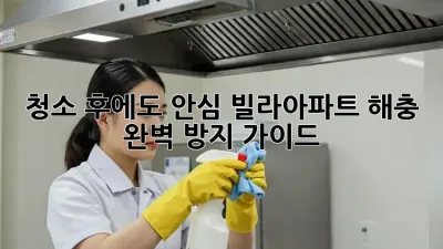 청소 후에도 안심! 빌라/아파트 해충 완벽 방지 가이드